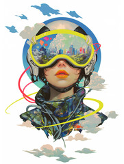 宇宙的なコラージュアート