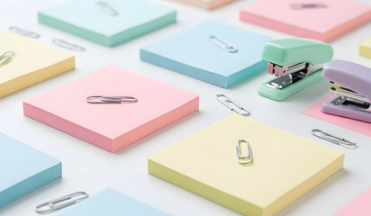 Colorful Office Supplies