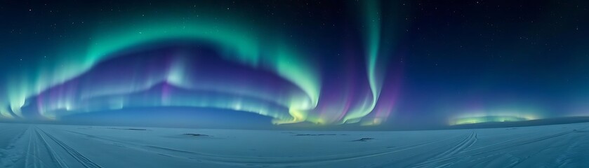 Celestial Aurora Over the Tundra