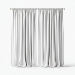 White Fabric Curtains Hanging on Wooden Rod white curtains