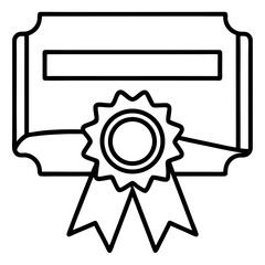 Minimalist Certificate Badge Vector Illustration