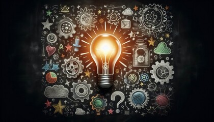 Chalkboard Lightbulb