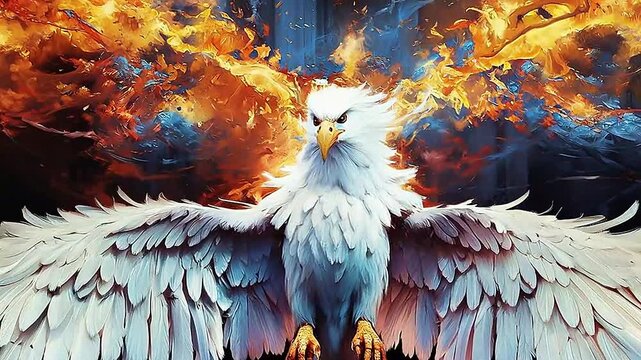 Galaxy Version of white griffin world ,ai generative