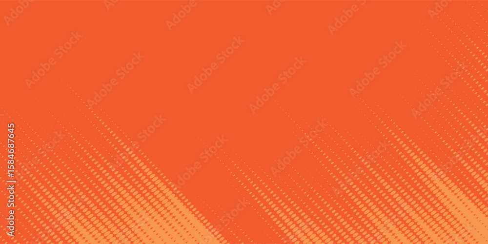 Poster dots halftone orange color pattern gradient texture with technology digital background.