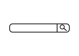 Search bar icon with magnifying glass for UI, mobile, and website design