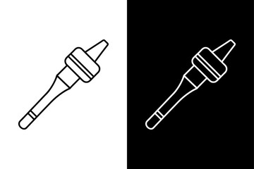 Clean Otoscope Icon Vector. Simple Line Design for Apps, Websites, and Logos