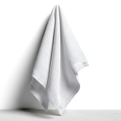 White Textured Dish Towel Hanging Studio Shot kitchen towel