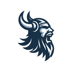 Fototapeta premium angry viking head mascot logo vector illustration
