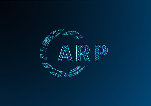 ARP low poly letter logo vector design. ARP lower poly logo design. ARP unique low poly logo design.