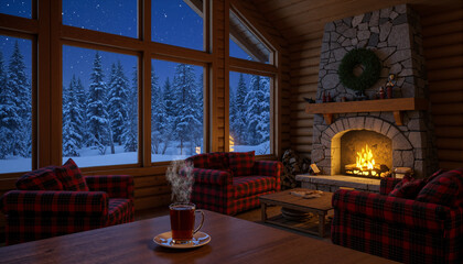 s a cozy living room with a fireplace