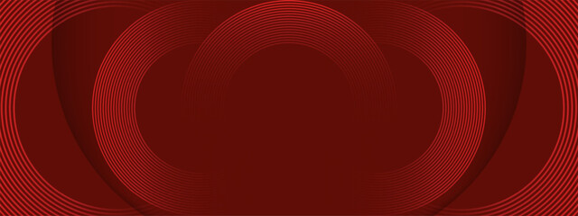 Abstract red circle lines futuristic technology background. Modern template design for covers, brochures, web and banner.