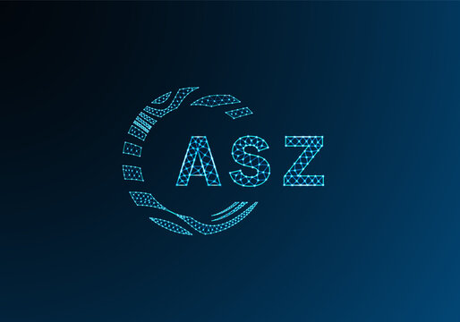 ASZ low poly letter logo vector design. ASZ lower poly logo design. ASZ unique low poly logo design.