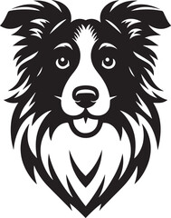 Border Collie Dog Vector – Silhouette 