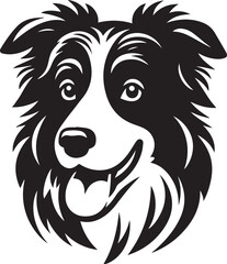 Border Collie Dog Vector – Silhouette 