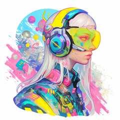 宇宙服的なのをきた女の子