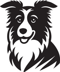 Border Collie Dog Vector – Silhouette 
