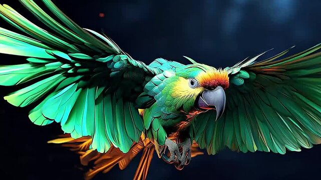 Galaxy Version of parakeet world realistis,ai generative