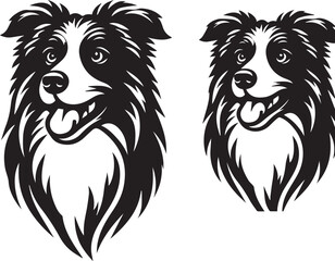 Border Collie Dog Vector – Silhouette 