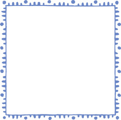 Obraz premium 青いエスニック風ドットフレーム