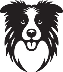 Border Collie Dog Vector – Silhouette 