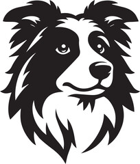 Border Collie Dog Vector – Silhouette 