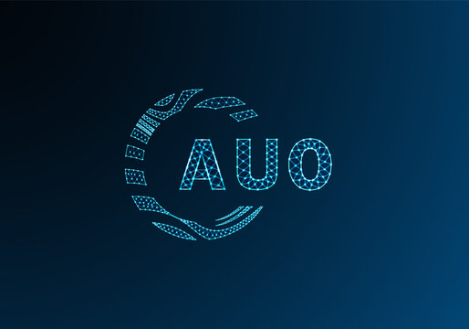 AUO low poly letter logo vector design. AUO lower poly logo design. AUO unique low poly logo design.