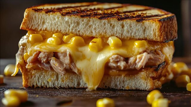 Southern style BBQ pulled pork and cheddar cheese on corn bread crust, grilled to perfection with smoky flavors.