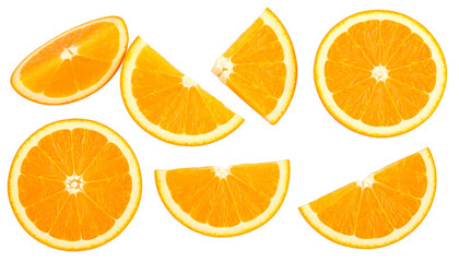Vibrant Orange Slices Displayed in a Fresh Composition