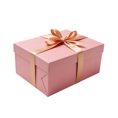 Obraz premium Gift Box with Satin Ribbon and Bow on Transparent Background