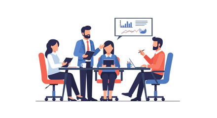 Fototapeta premium Business Team Meeting Around a Conference Table.