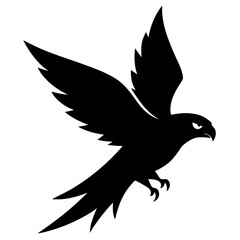 Fototapeta premium Majestic falcon soaring with sharp talons in silhouette