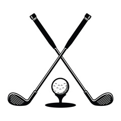 Golf club and golf ball icon