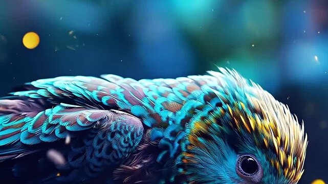 Galaxy Version of parakeet world realistis,ai generative