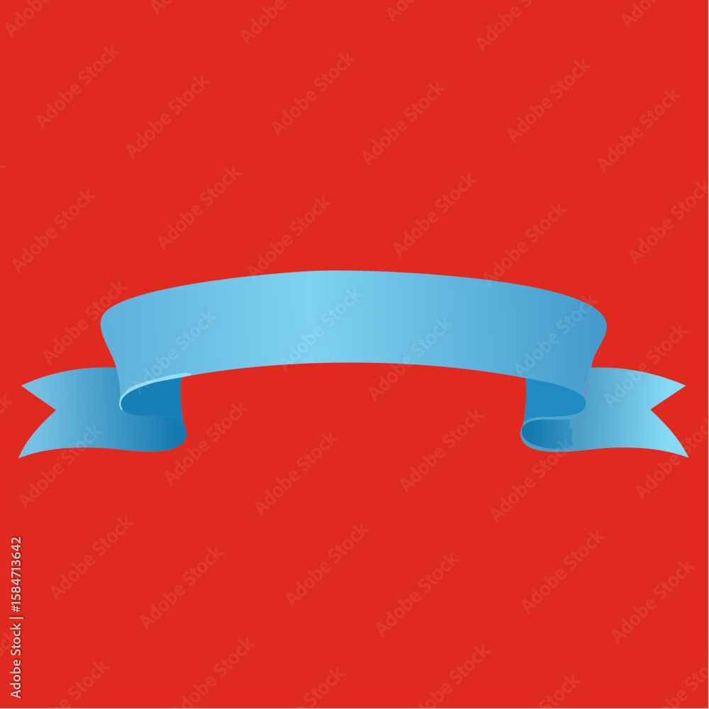Poster abstract red ribbon swirling in multiple loops with shadow effects on pink background.