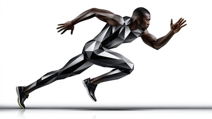 Geometric sprinting athlete
