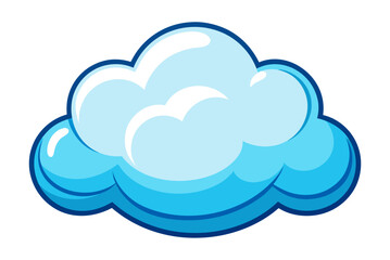 Fototapeta premium Cartoon clouds set sky . Light blue sky Vector illustration isolated on white backkground