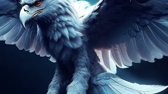 Galaxy Version of white griffin world ,ai generative