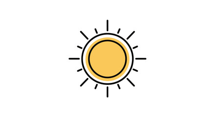 Obraz premium yellow sun illustration for bright home decor