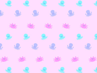 4:3 ゆるかわなイカタコカニさんパターン♪