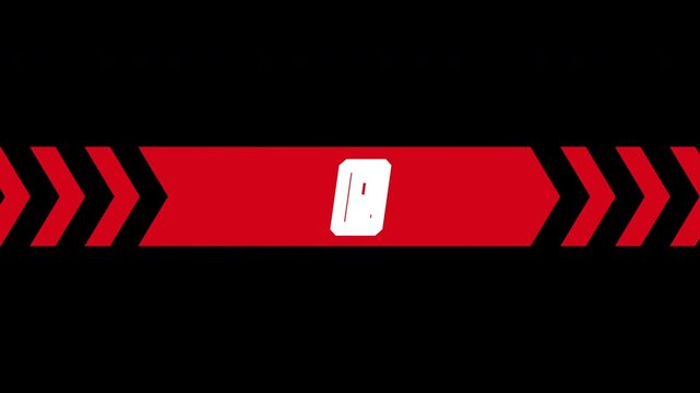 矢印とともにレディゴーの文字が流れるオーバーレイ素材,トランジション, 始まり,準備,用意,ゲーム,スポーツ,横断,ワイプ 白黒 ,アルファチャンネル,