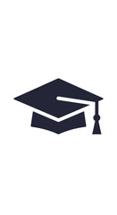 Minimalist Dark Graduation Cap Icon