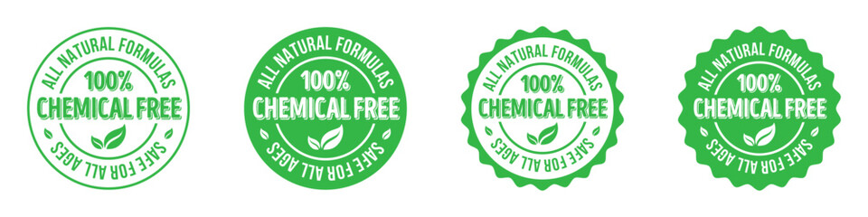 All Natural Formulas 100% - Chemical Free Safe for All Ages Sign, Stamp, Label, Design Label.