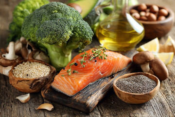 Anti-Inflammatory Foods on Rustic Table