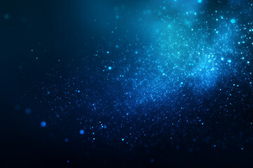 Deep blue cosmic dust and light particles dark