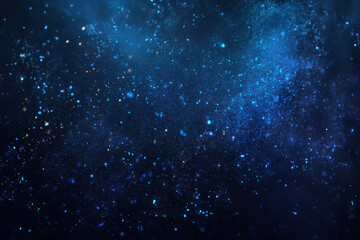 Deep blue cosmic dust particles space