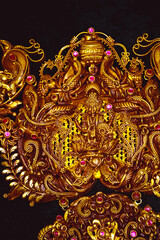 Traditional Pure Gold ornaments with marvelous stones and intricate designs. Temple Gold Jewellery.  Gold Haram necklaces for special occasions. Gold Harams or haarams.