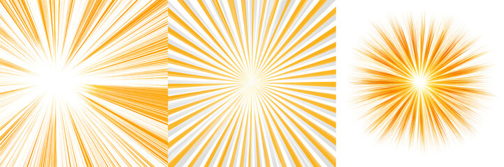 Obraz premium Abstract Golden Sunburst Backgrounds: Light Rays, Sparkles, and Star Effects