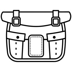 Minimalist Tool Pouch Outline Design