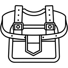 Minimalist Tool Pouch Outline Design