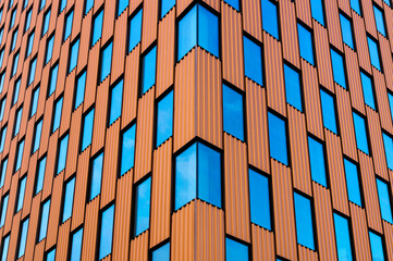 Windows in the modern office building. Business concept	